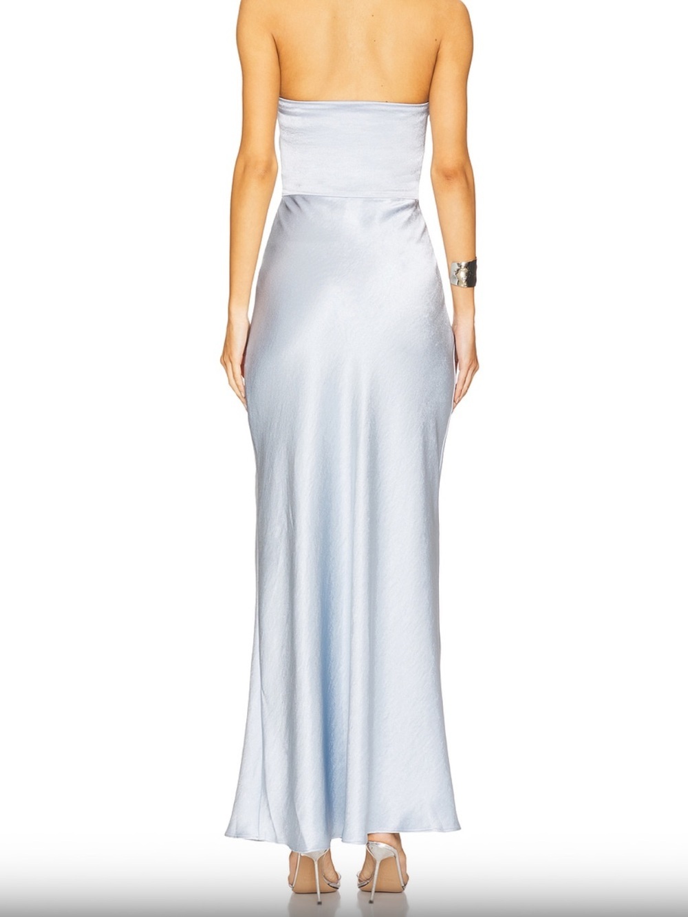 NWT Bec + Bridge The Dreamer Strapless Maxi Dress Dusty Blue US Size 2 - Picture 2 of 7